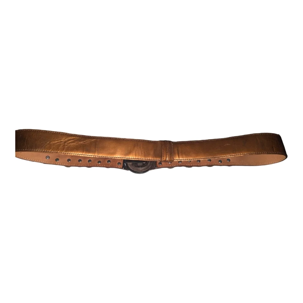 Rare Vintage Streets Ahead Santa Monica Copper Coin Adjustable Leather Belt